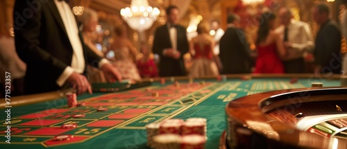 The hushed murmur of a crowd around a highstakes baccarat game where fortunes are whispered away