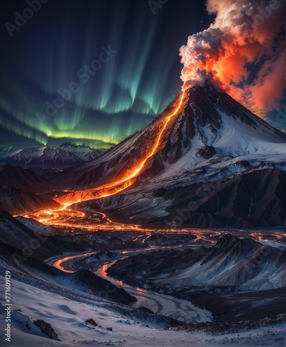 Epic volcanic eruption in the north