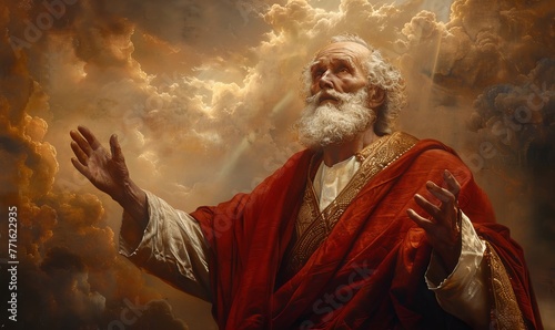 Patriarch Abraham father of faith and covenant according to the Bible, Generative AI