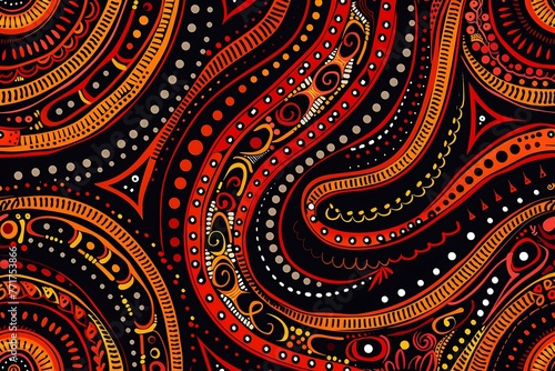 Aboriginal art vector seamless pattern background. illustration