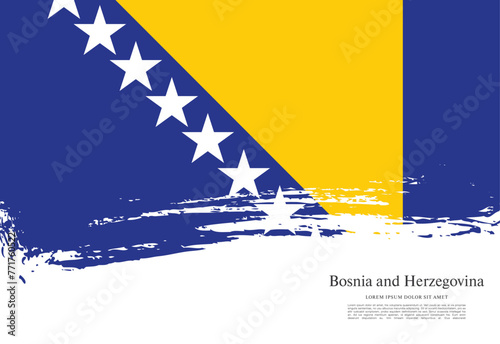 Flag of Bosnia and Herzegovina, vector illustration 