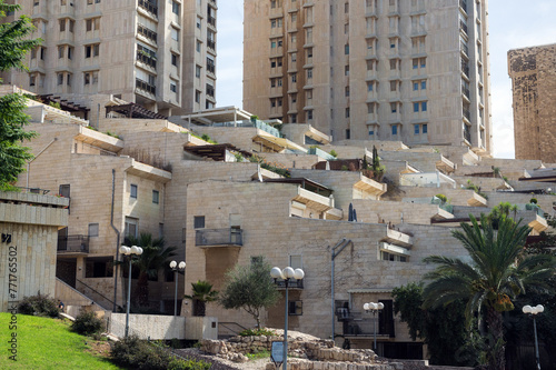 Modern apartment houses in Jerusalem, Israel