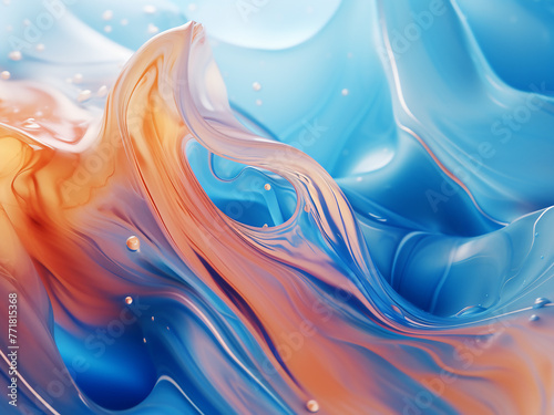 Water reflects vibrant hues of orange, red, and blue in abstract scenery