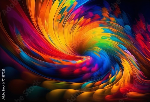 The Mesmerizing Dance of a Vivid Abstract Loop