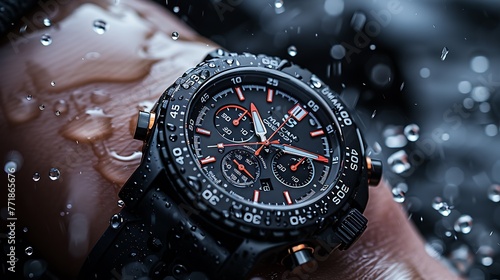 Capture the essence of rugged masculinity in a sporty chronograph watch, with its robust construction and bold design exuding confidence and strength.