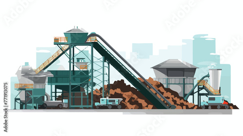 Waste Sorting and Separating Plant with Conveyor Li