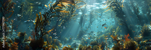 Dive into the Depths - A Mesmerizing View of the Kelp Forest Ecosystem
