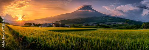 Breathtaking Sunset View in Aso-san Volcano: The Rustic Charm of Kyushu's Scenic Landscapes