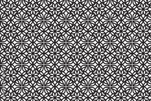 Arabic seamless pattern with arabic and islamic ornament big set on black background