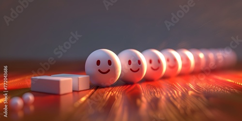 Domino Trigger Setting Off a Chain Reaction of Positive Thoughts and Opportunities
