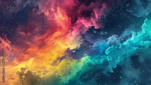 Galaxy featuring incredibly beautiful rainbow coloration