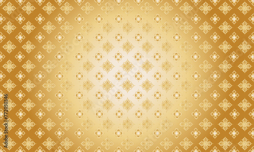 Brown background with abstract gradients, Thai patterns and floral patterns. 