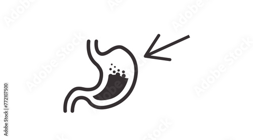 Stomach Icon. Vector isolated illustration of a stomach