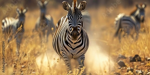 Burchell's zebra in South Africa displaying flehmen response, Generative AI 