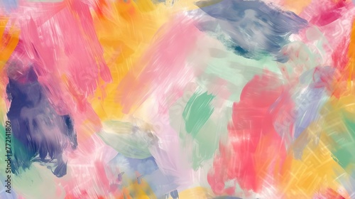 Pastel Watercolor Dream: Abstract Background with Soft Strokes - Hand Edited Generative AI