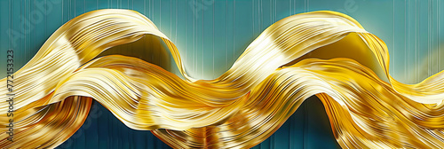 Golden Elegance: A Background of Luxurious Gold Waves, Symbolizing Wealth and Sophisticated Style
