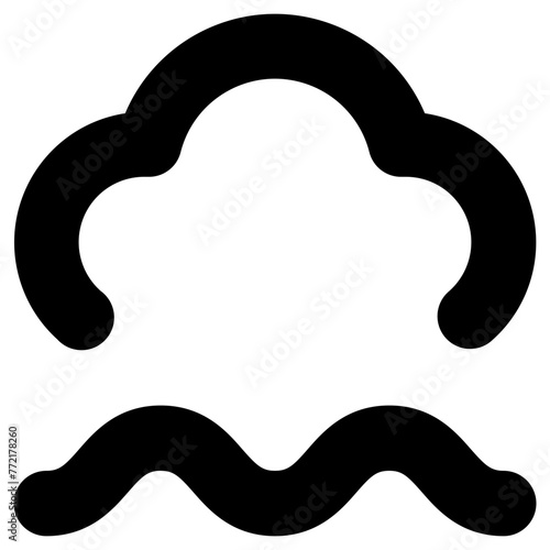 sea cloud icon, simple vector design