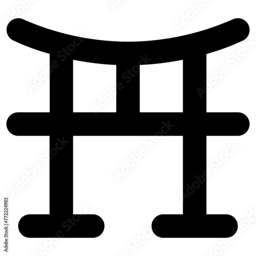 torii gate icon, simple vector design