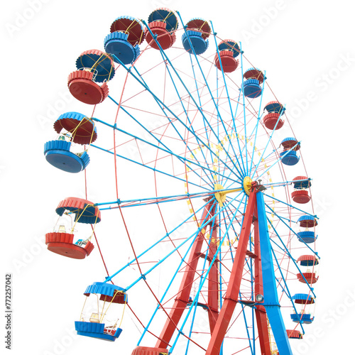 Ferris wheel, giant wheel, observation wheel in PNG isolated on transparent background