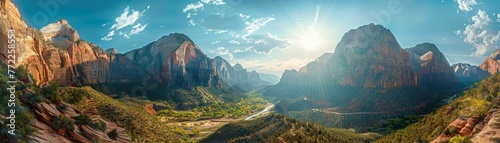 National Park Appreciation Day post showing a breathtaking national park vista on a natural landscape background