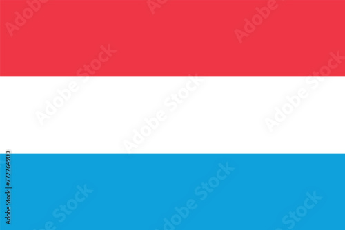 Flag of Luxembourg. The Luxembourg flag is a tricolor of red, white and blue. State symbol of the Grand Duchy of Luxembourg.