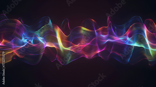 Sound wave oscillations in a spectrum of light on a stark dark background