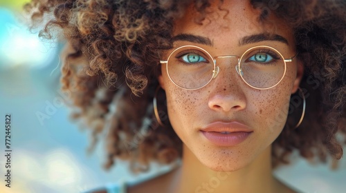 Person Wearing Glasses Close Up