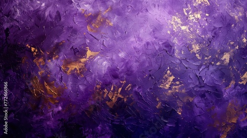 a rich texture with various shades of purple and hints of gold, resembling an abstract painting