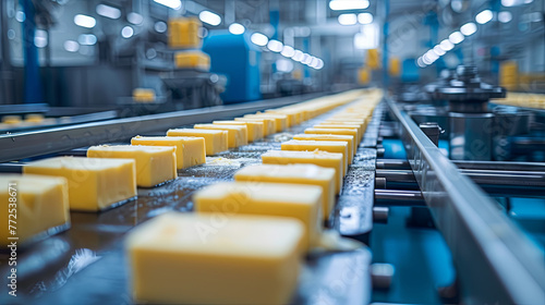 Production of butter at the factory