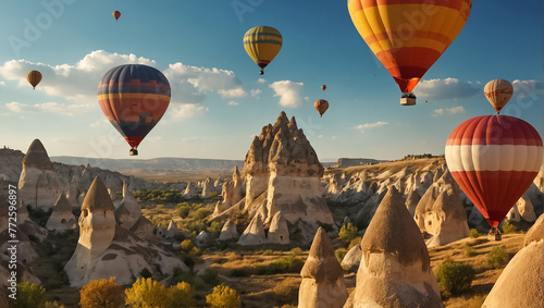 Flying balloons in Cappadocia travel