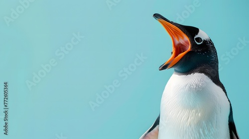 驚いた顔のペンギン