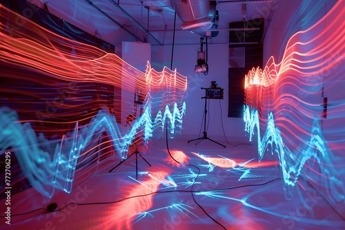 Cutting-Edge Phonetics Laboratory with Colorful Sound Waves