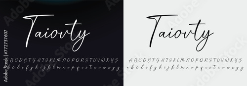 signature Font Calligraphy Logotype Script Brush Font Type Font lettering handwritten