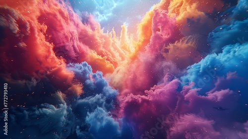 An explosion of colors as a new software is born