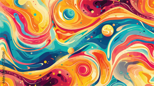 Art beautiful color pattern background Flat vector isolated