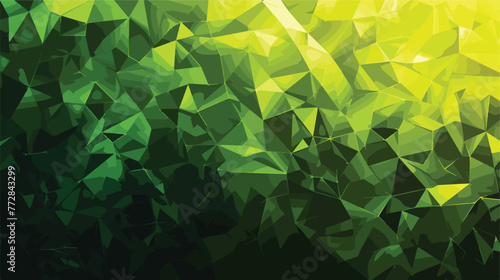 Dark Green Yellow vector background with triangles. 