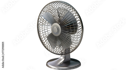 Electric Fan PNG: Cooling Appliance Isolated on White | Transparent Background | Hand Edited Generative AI