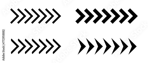  Arrow icon. Sideways arrow icon striped direction sign. Turn right symbol. Vector