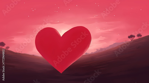 Simple heart-shaped background