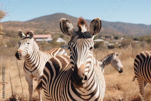 Zebras showcasing iconic striped patterns in their natural african wilderness habitat
