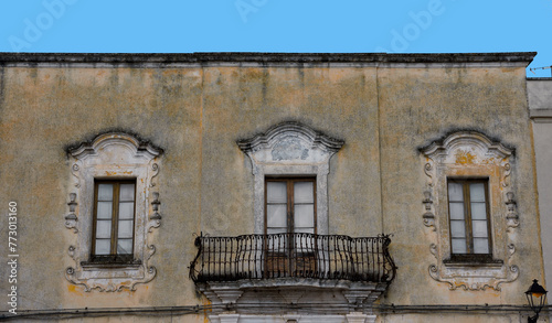 the historic center of presicce-acquarica lecce puglia italy 