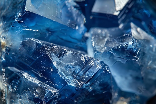 Crystal Clear A Glimpse into the World of Blue Crystals Generative AI