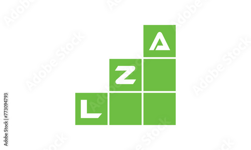LZA initial letter financial logo design vector template. economics, growth, meter, range, profit, loan, graph, finance, benefits, economic, increase, arrow up, grade, grew up, topper, company, scale
