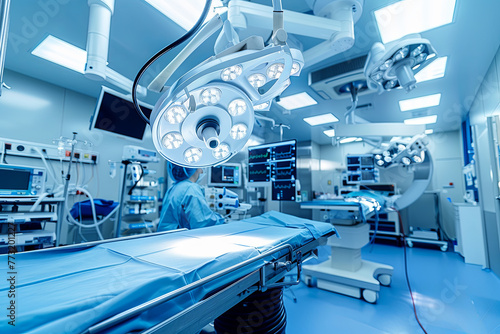 Innovative technology in a modern hospital operating room