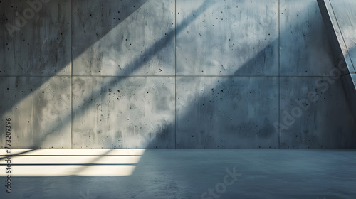 L'interaction dramatique de la lumière et de l'ombre : le béton poli présenté dans une splendeur monochromatique saisissante