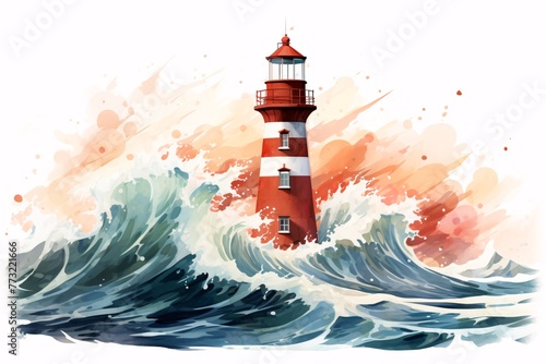 a lighthouse in the sea