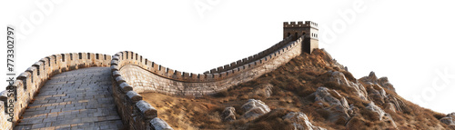 The Great wall China s unique on isolated with transparent concept
