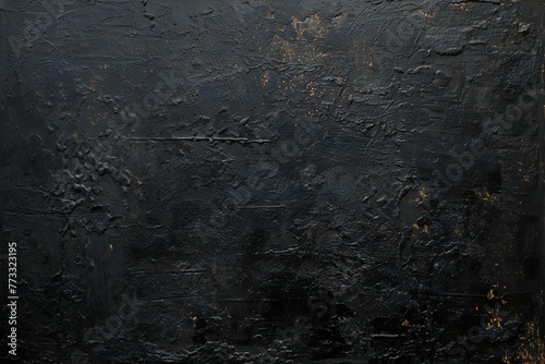 Black metal background or texture, Dark steel surface with scratches and cracks