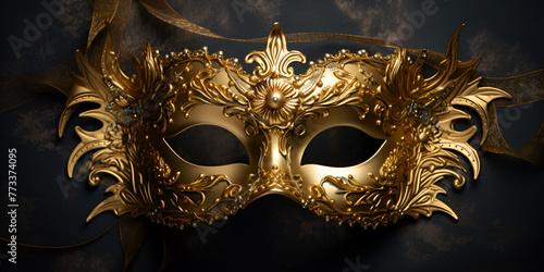 Metalic gold mask golden mask for purim carnival masquerade venetian party background