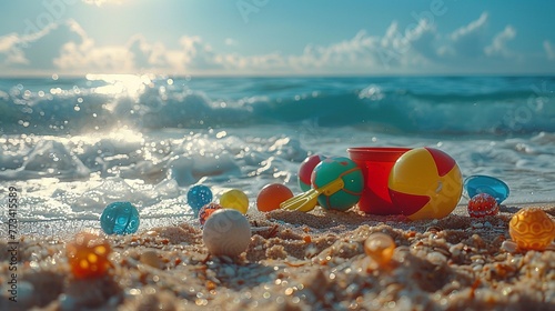 Sandspielzeug am Strand, made by AI